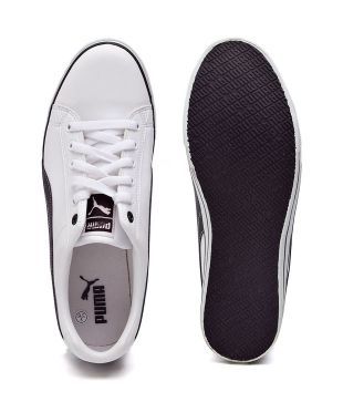 puma canvas shoes white