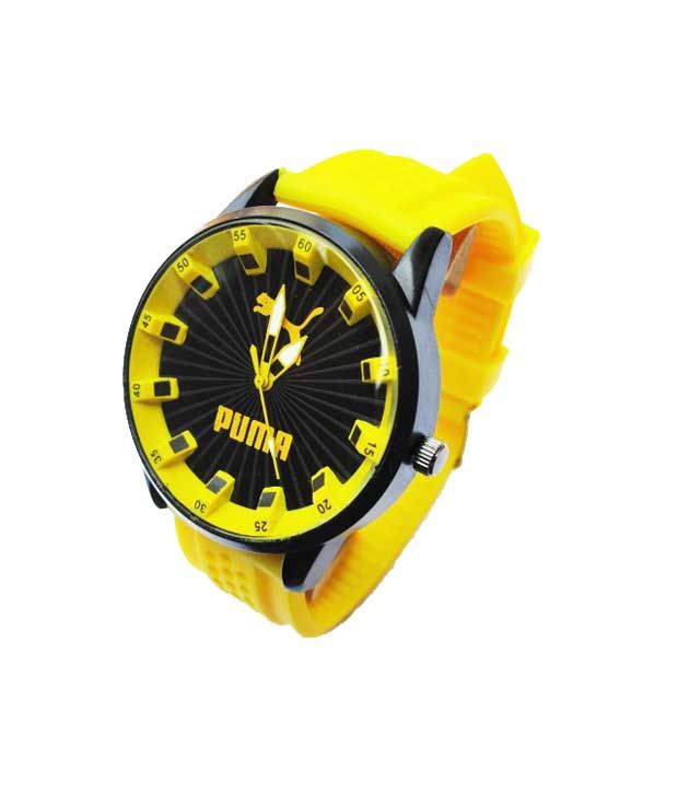puma yellow watch