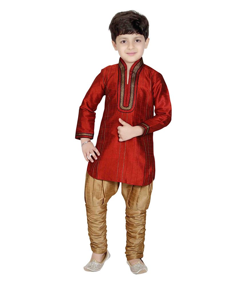red kurta suit