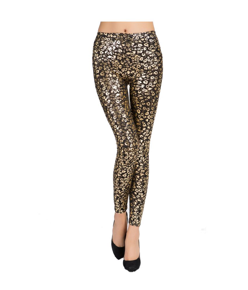 black and gold jeggings