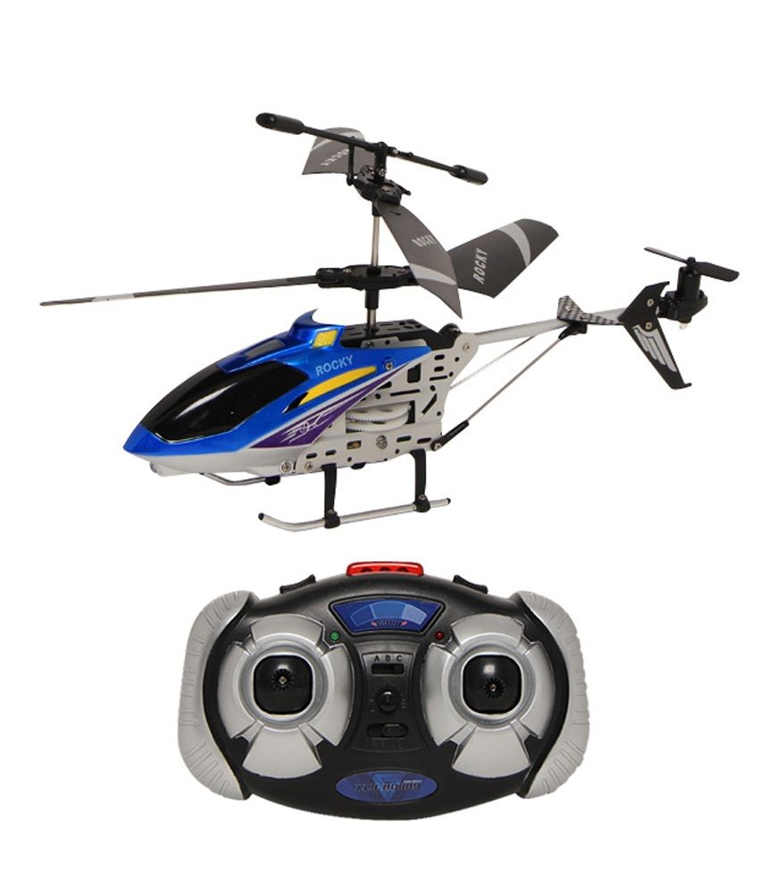 Rocky Flying Helicopter Rechargeable And Remote Control Stunt Car Combo
