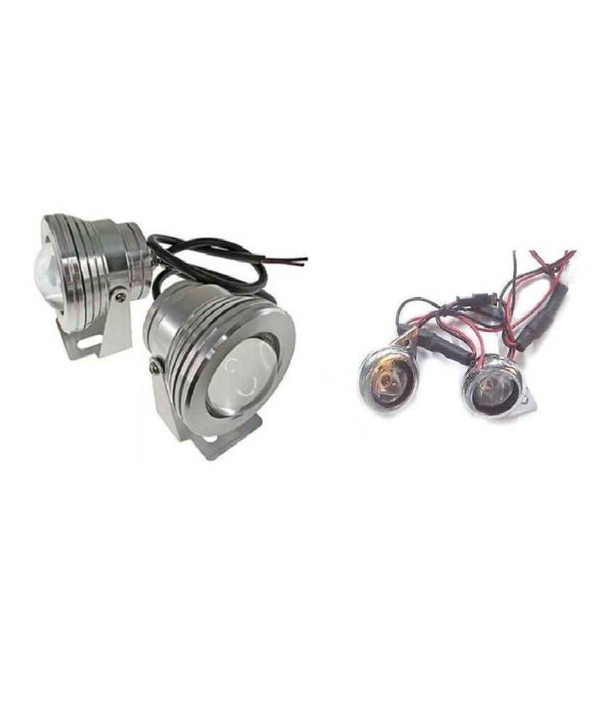 Delhitraderss Combo Of Led Hid Projector Fog Light Royal