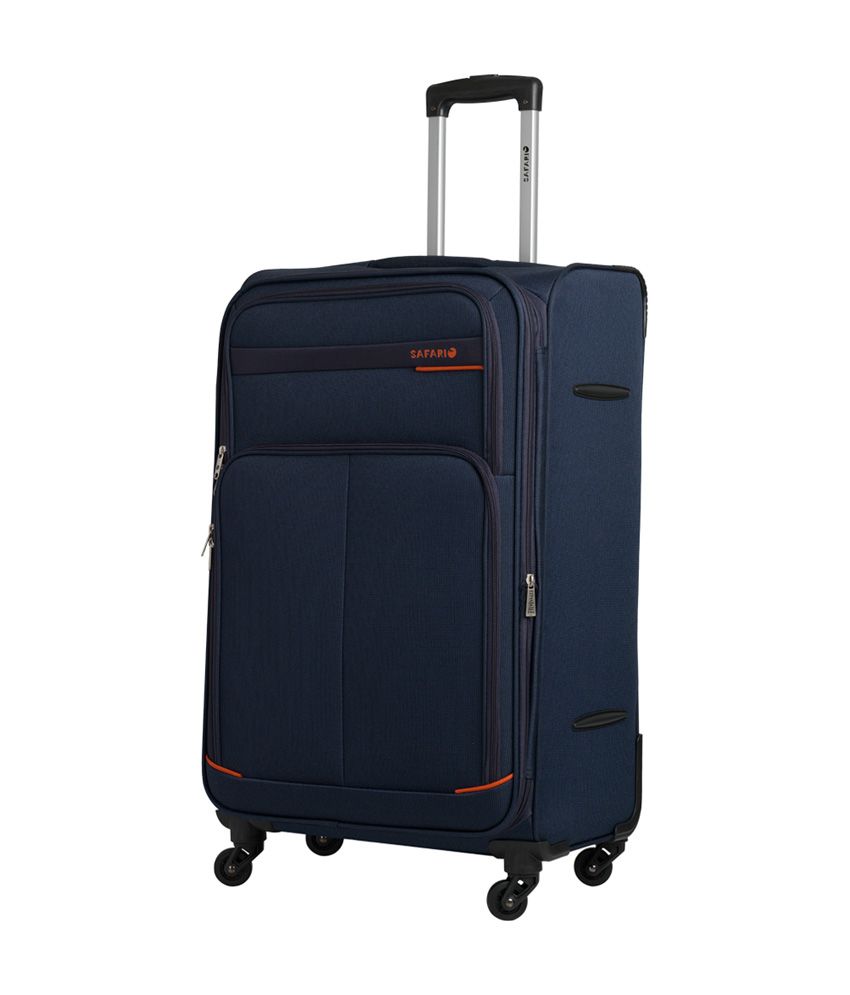 Safari Maasaimara 4 Wheel NavyBlue Soft Luggage TrolleySize Large