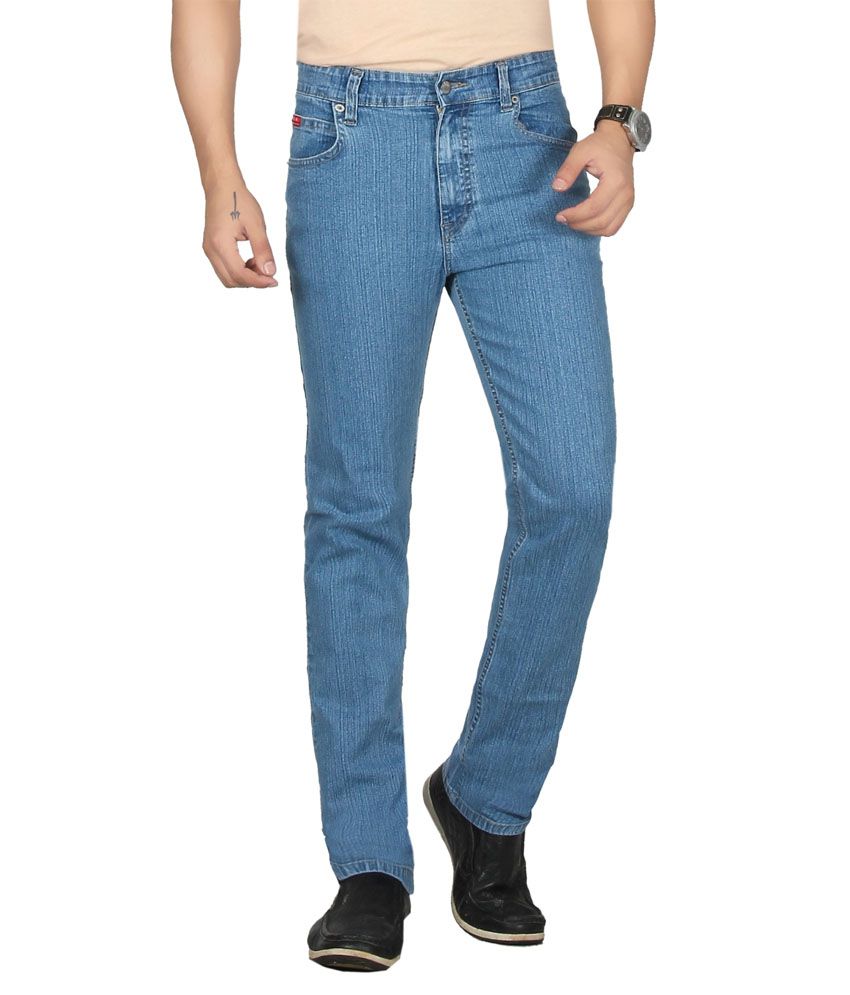Dare Stylish Light Blue Comfort Fit Mid Rise Denim Jeans For Men ...