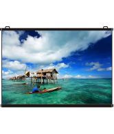 INLIGHT Map Type Projector Screen Size: - 6 Ft. x 4 Ft.  In Imported High Gain Fabric With 1.2 Gain