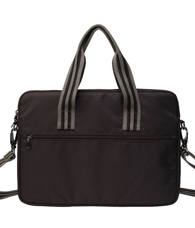Anekaant Sleek Brown Polyester Laptop Bag Buy Anekaant Sleek Brown