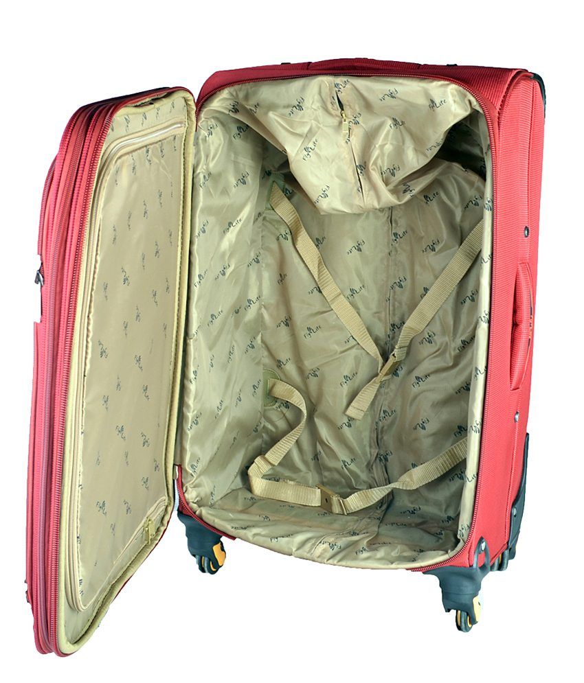 Flylite 24Inch Red 4 Wheel Luggage Trolley Buy Flylite 24Inch Red 4