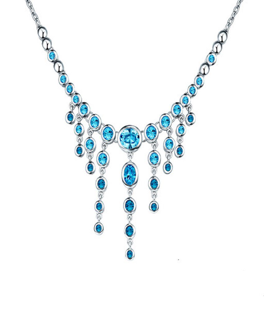 Nevi Swarovski Blue Colour Necklace - Buy Nevi Swarovski Blue Colour ...