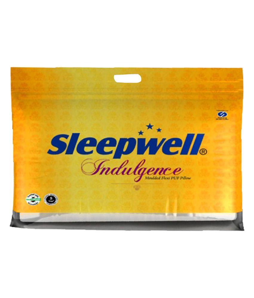     			Sleepwell White Cotton Moulded Foam Pillow