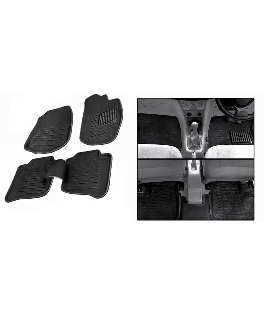 Speedwav 3D Black Car Floor & Foot Mats For Hyundai Grand i10: Buy