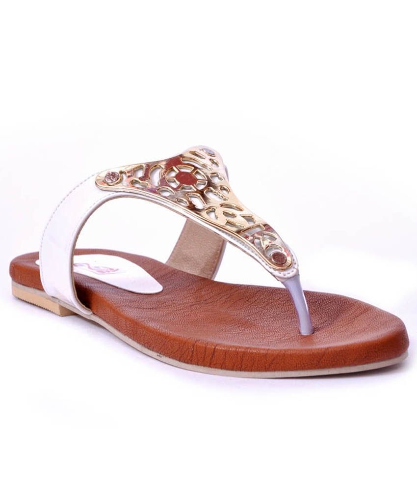 Foot Step White Women Sandals Price in India- Buy Foot Step White Women ...