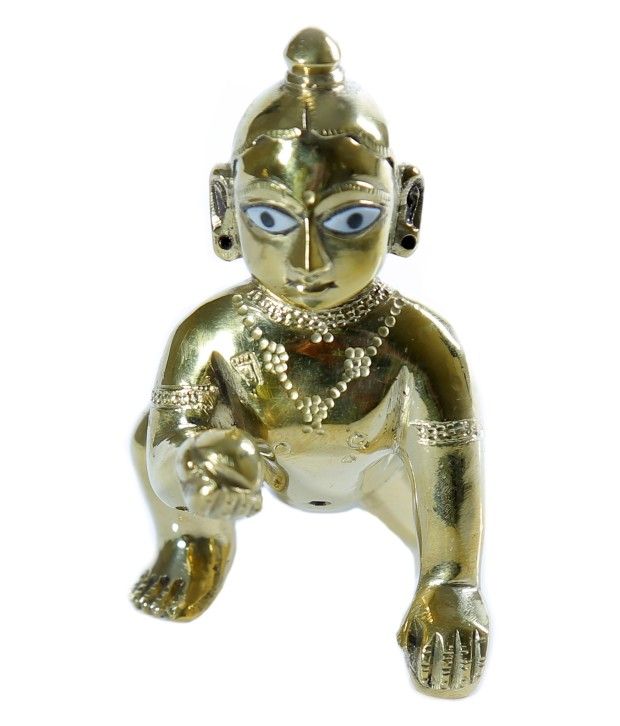     			Frestol Brown Brass Krishan Idol