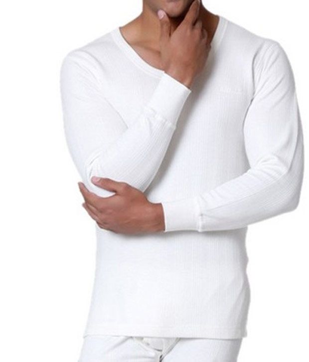 lux inferno white cotton thermal vest