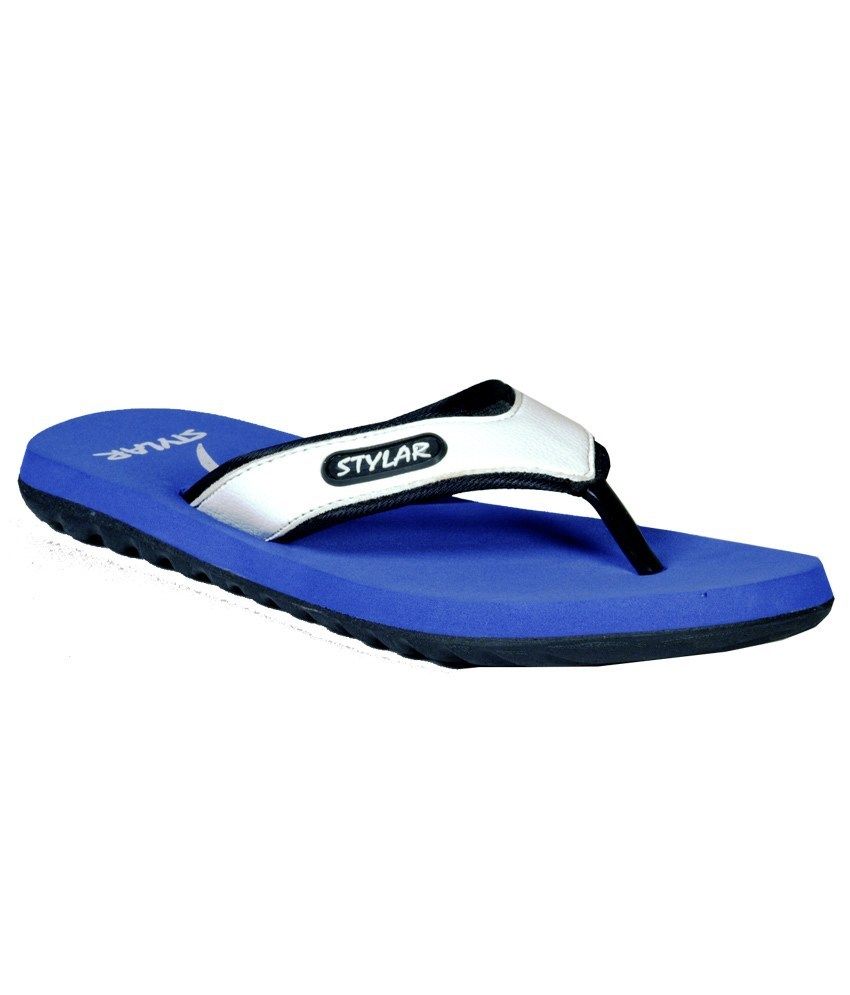 mens blue flip flops