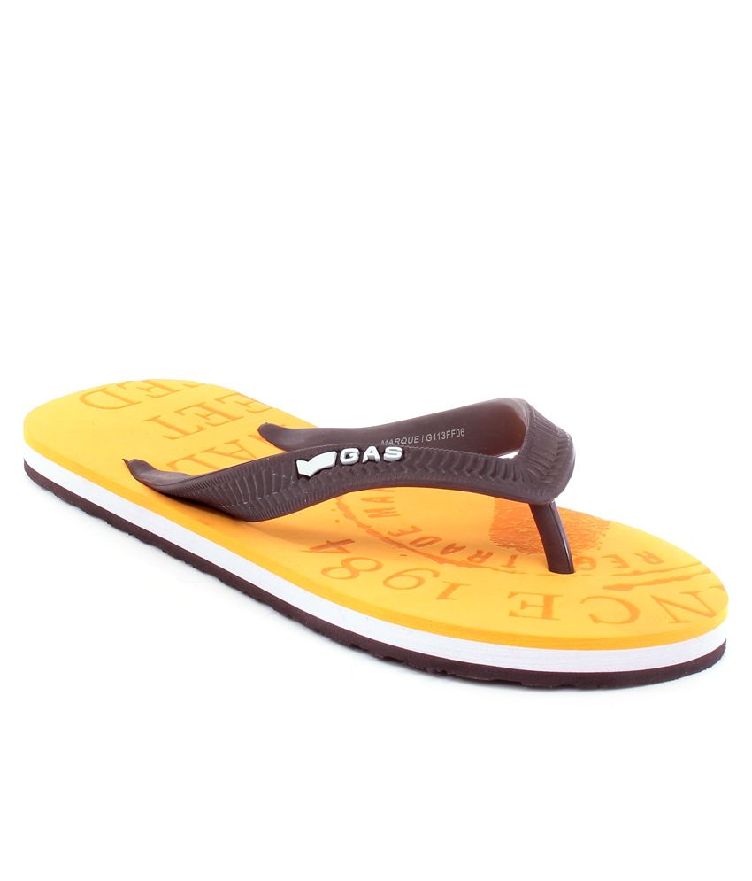GAS Yellow Slippers Price in India- Buy GAS Yellow Slippers Online at ...