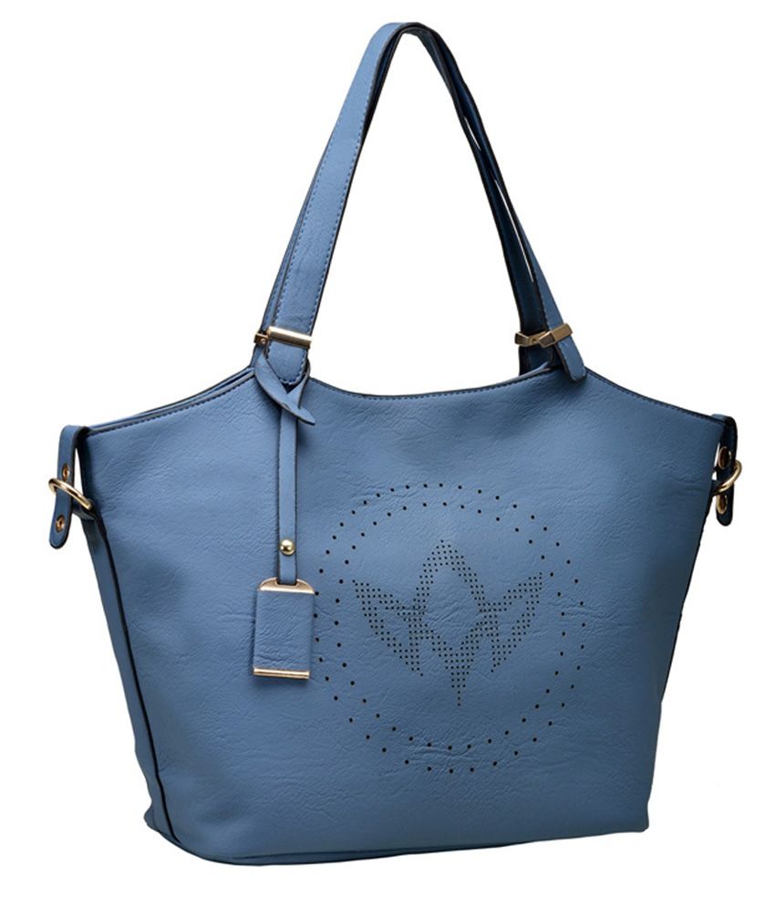 bright blue shoulder bag