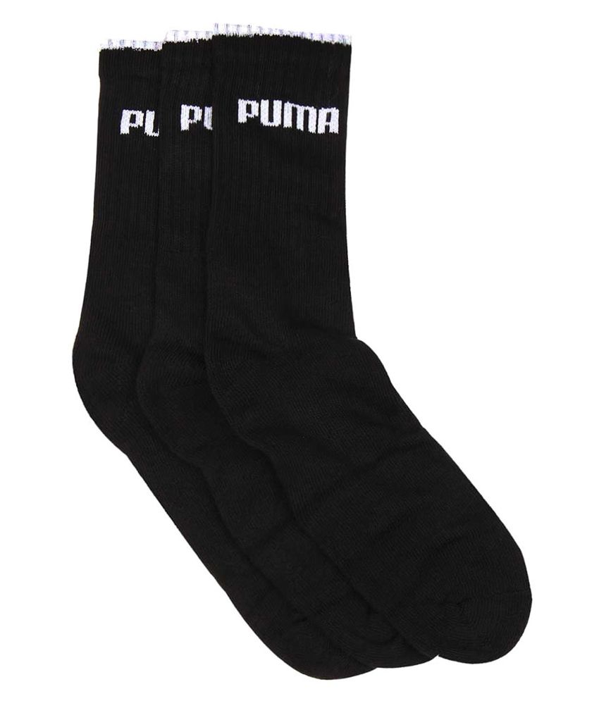 Puma Black Casual Football Socks Men 3 Pair Pack: Buy Online at Low ...