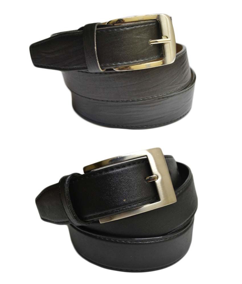 Skyways Black Formal Single Belt ForMen (Pack of 2): Buy Online at Low ...