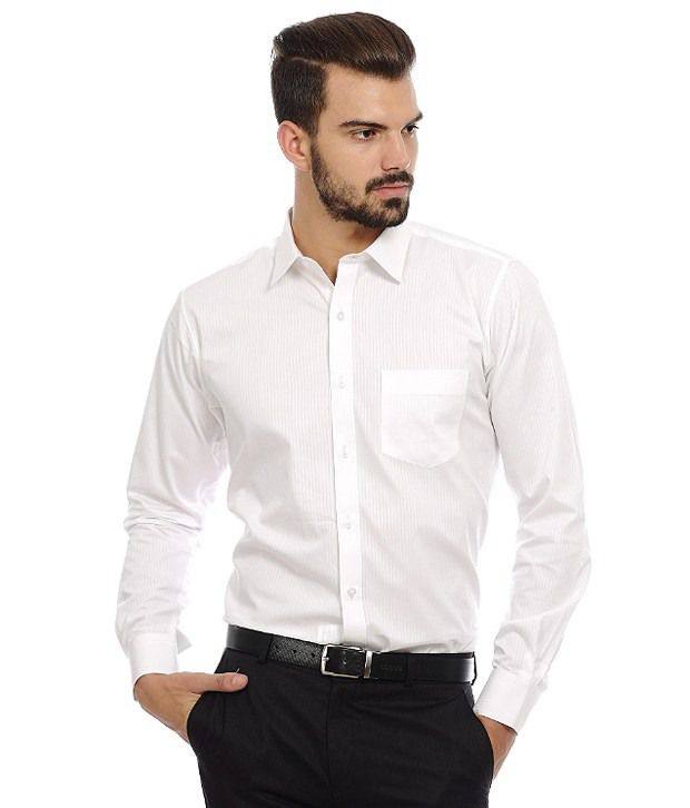 Genesis White Formals Shirt - Buy Genesis White Formals Shirt Online at ...
