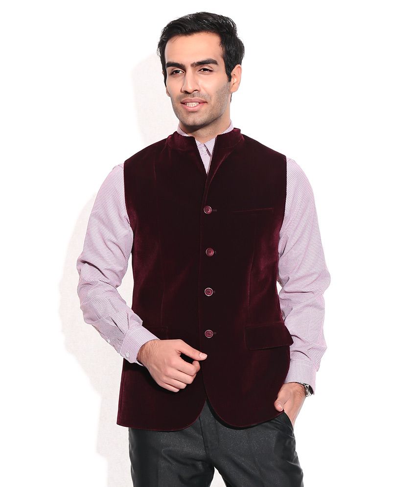 maroon formal coat