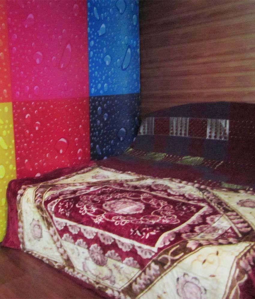 Unnati Single Bed Mink Blanket Multicolor Buy Unnati Single Bed Mink