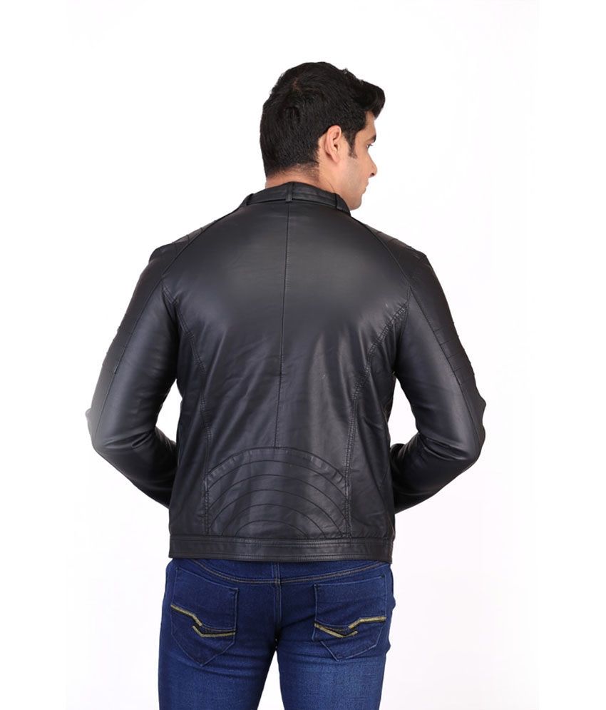 Asst Leather Look Biker Jacket Buy Asst Leather Look Biker Jacket Online At Best Prices In 