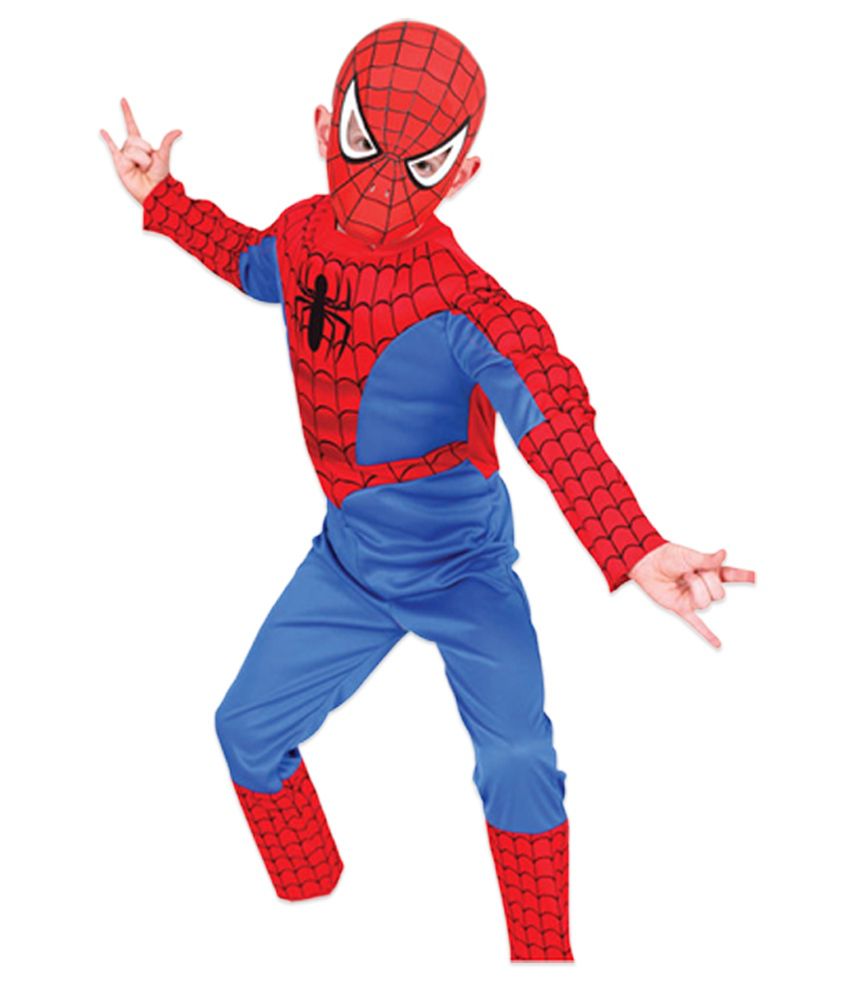 Navkar Systems Red And Blue Spiderman Fancy Dress Costume For Kids ...