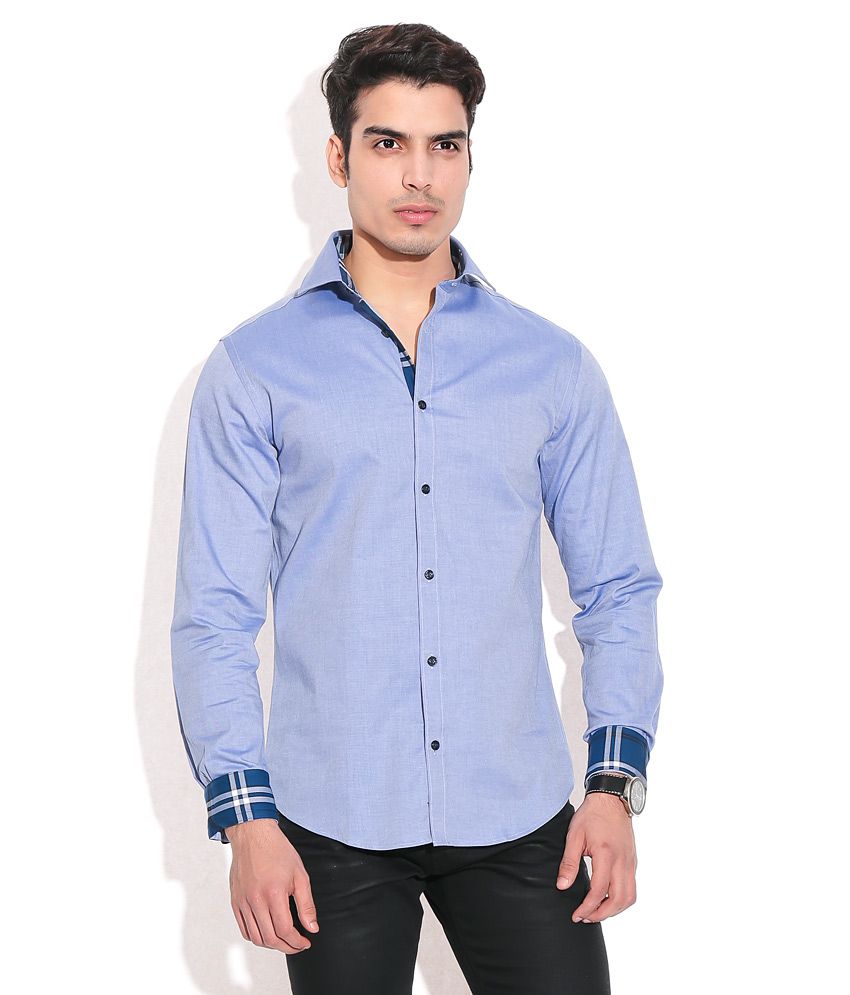 Jack & Jones Blue Shirt - Buy Jack & Jones Blue Shirt Online at Low ...