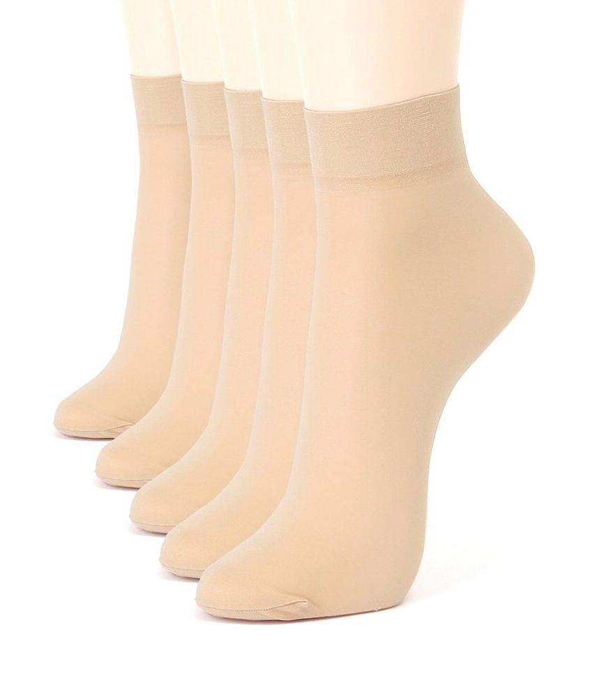     			Regi Skin Colour Cotton Ankle Length Socks - 3 Pair Pack