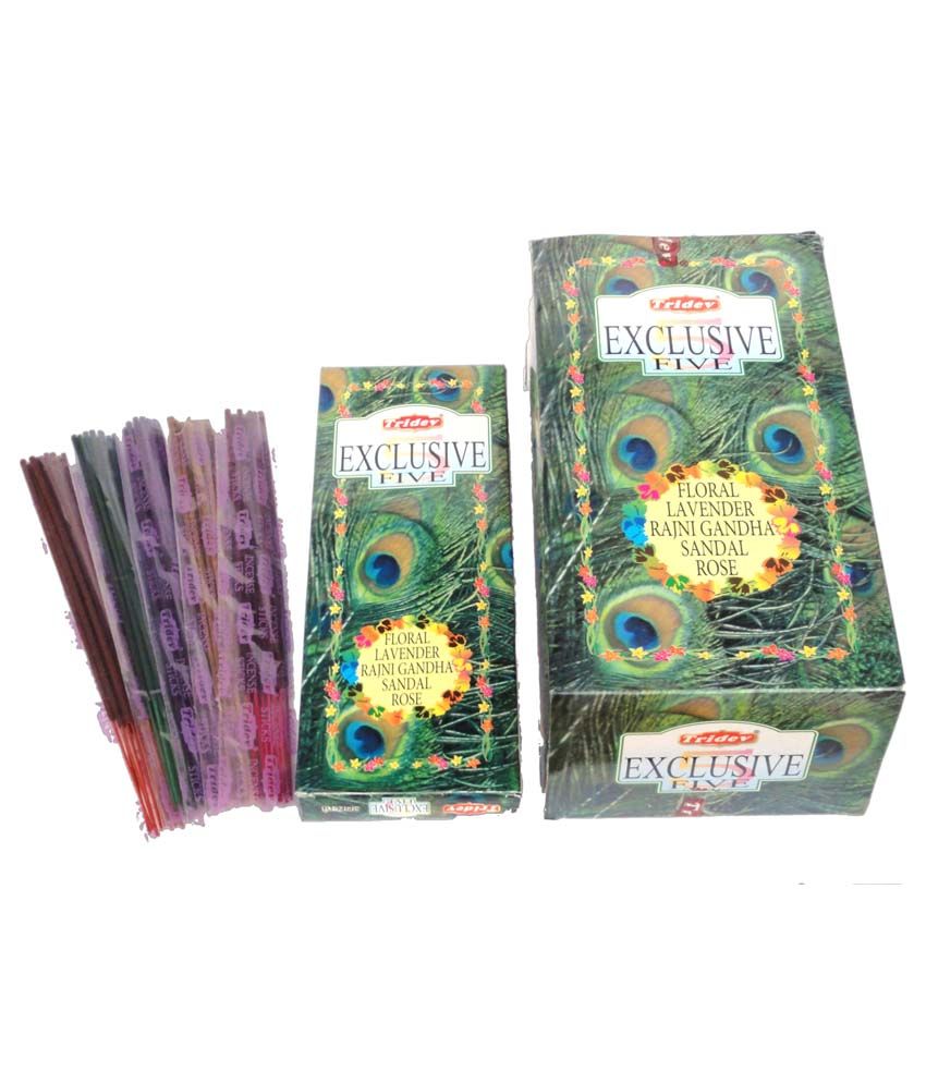 Tridev Exclusive Five Incense Sticks 75gms 5 Fragrances Buy Tridev