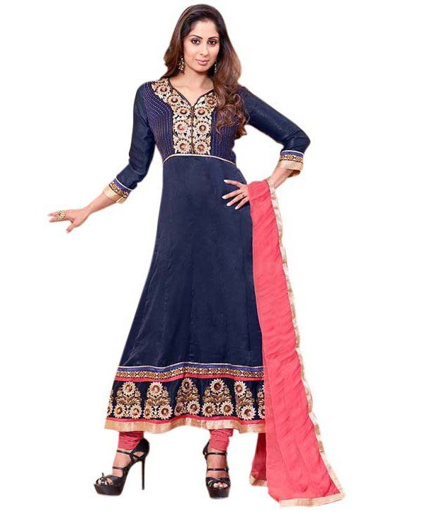 saara crepe checkered salwar suit material