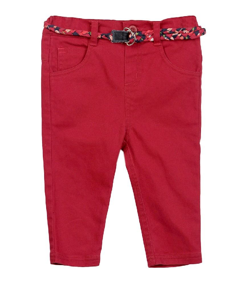 Beebay Maroon Color Twill Lycra Trouser For Kids - Buy Beebay Maroon ...