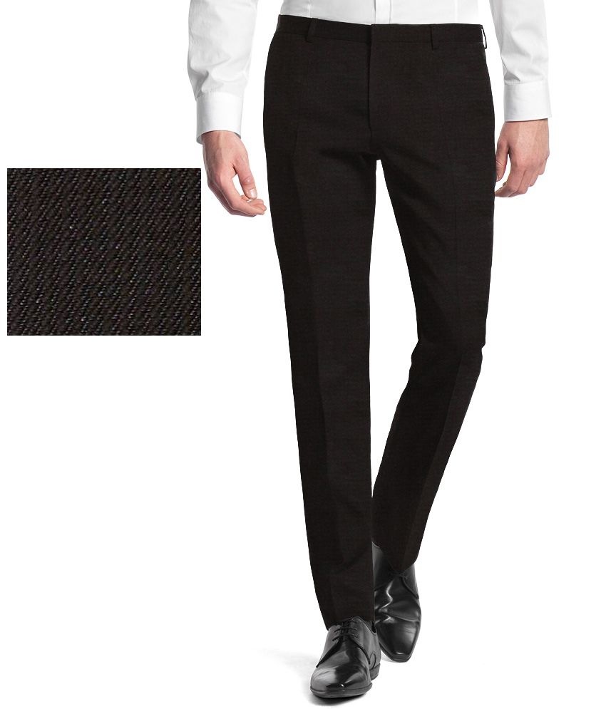     			Gwalior Suitings Light Black Poly Blend Unstitched Pant Pc