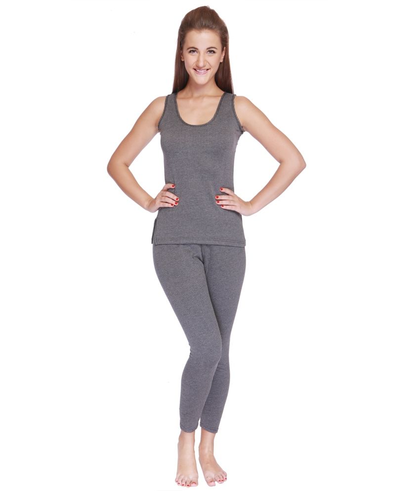     			Winter Monarch Black Thermal Slip Sleeveless And Lower For Ladies