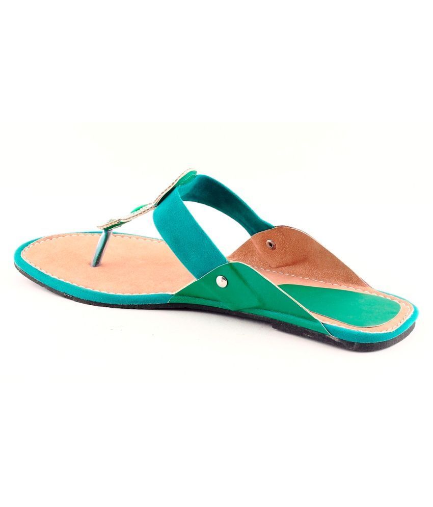 turquoise low heel sandals