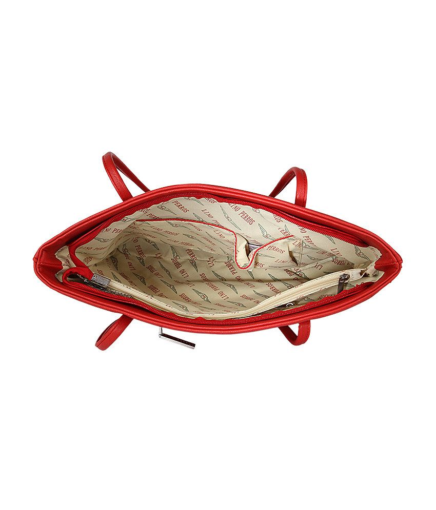 lino perros red handbag