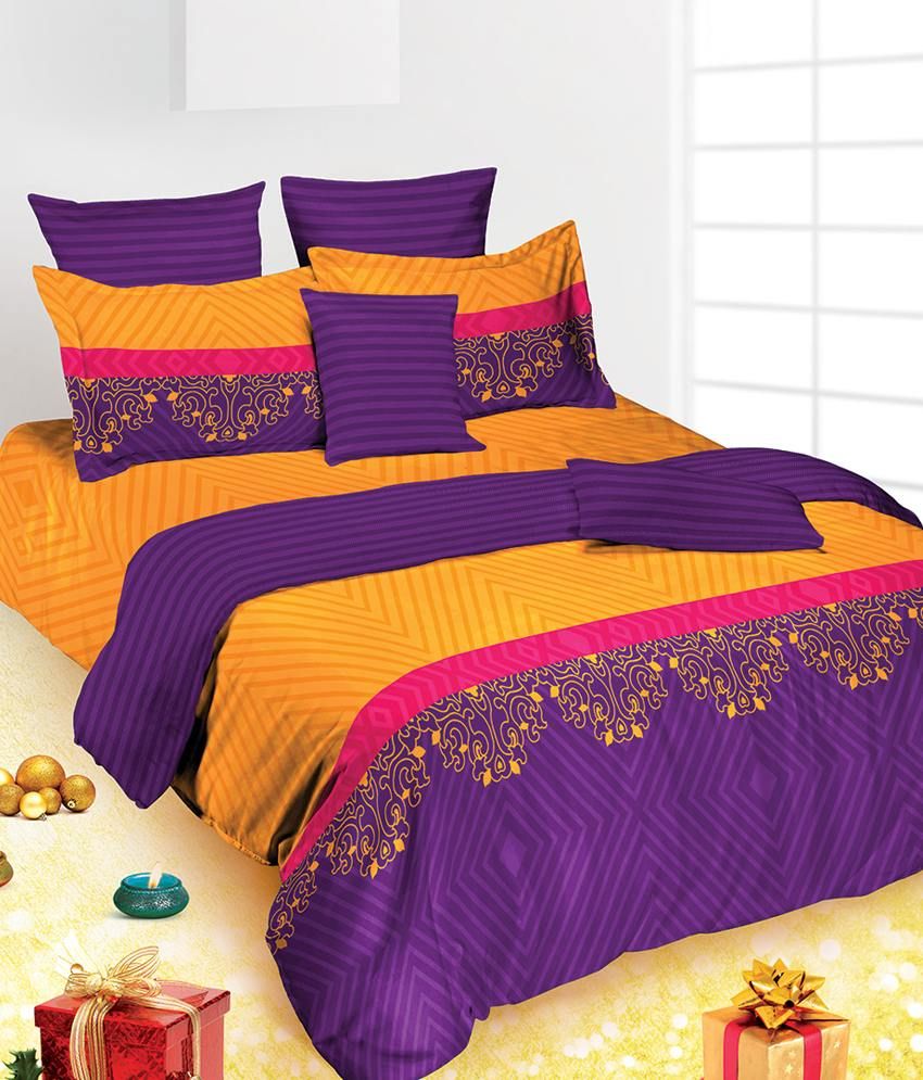 Tangerine Fete Bedsheet Set Single Buy Tangerine Fete Bedsheet Set Single Online at Low Price