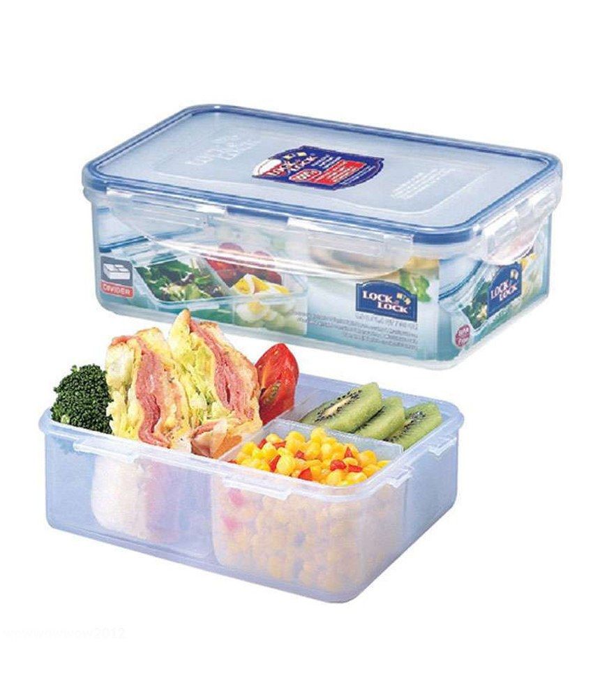 Lock Classic Polypropylene Pp Rectangular Food Container With Lock Classic Polypropylene Pp Rectangular Food Container With Divider