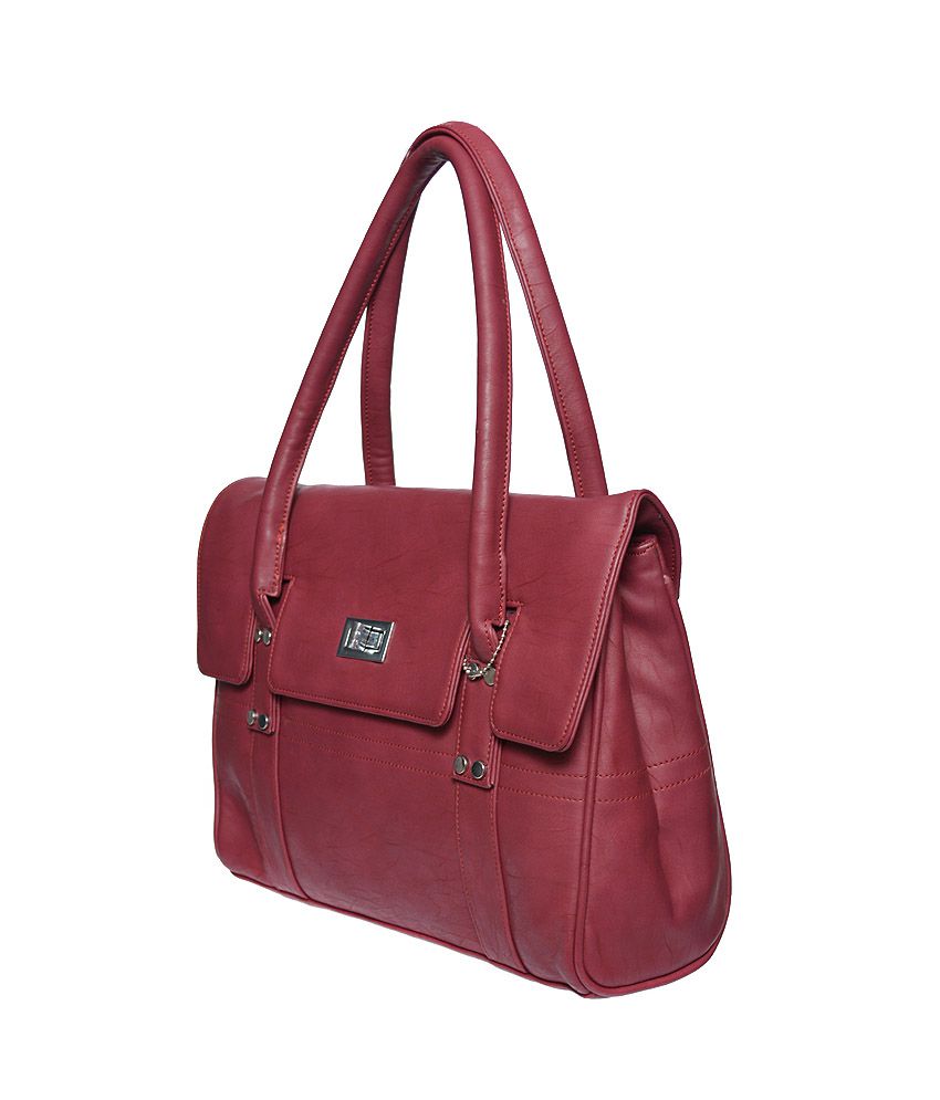 Tonino Leathers Maroon Color Handbag - Buy Tonino Leathers Maroon Color ...
