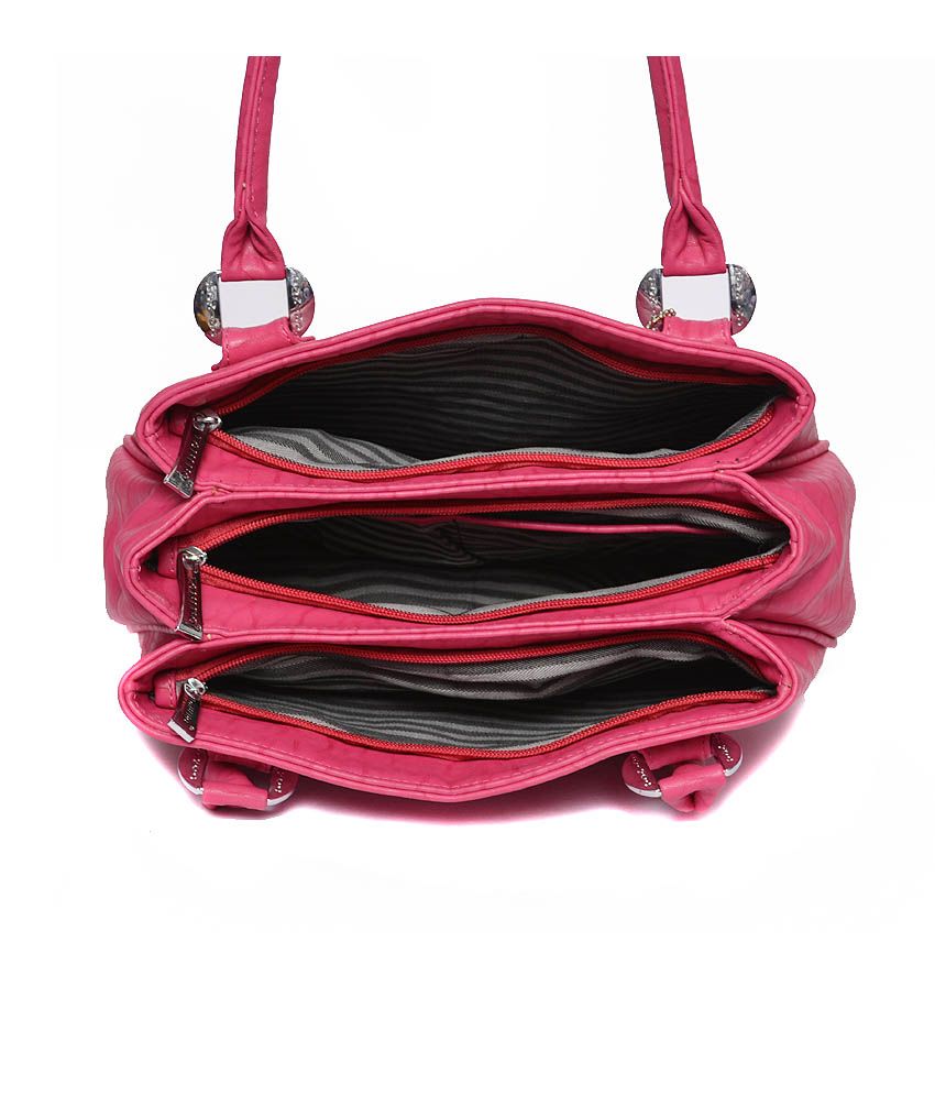 pink color handbags