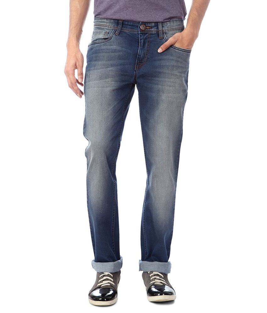 Van Heusen Blue Slim Jeans - Buy Van Heusen Blue Slim Jeans Online at ...
