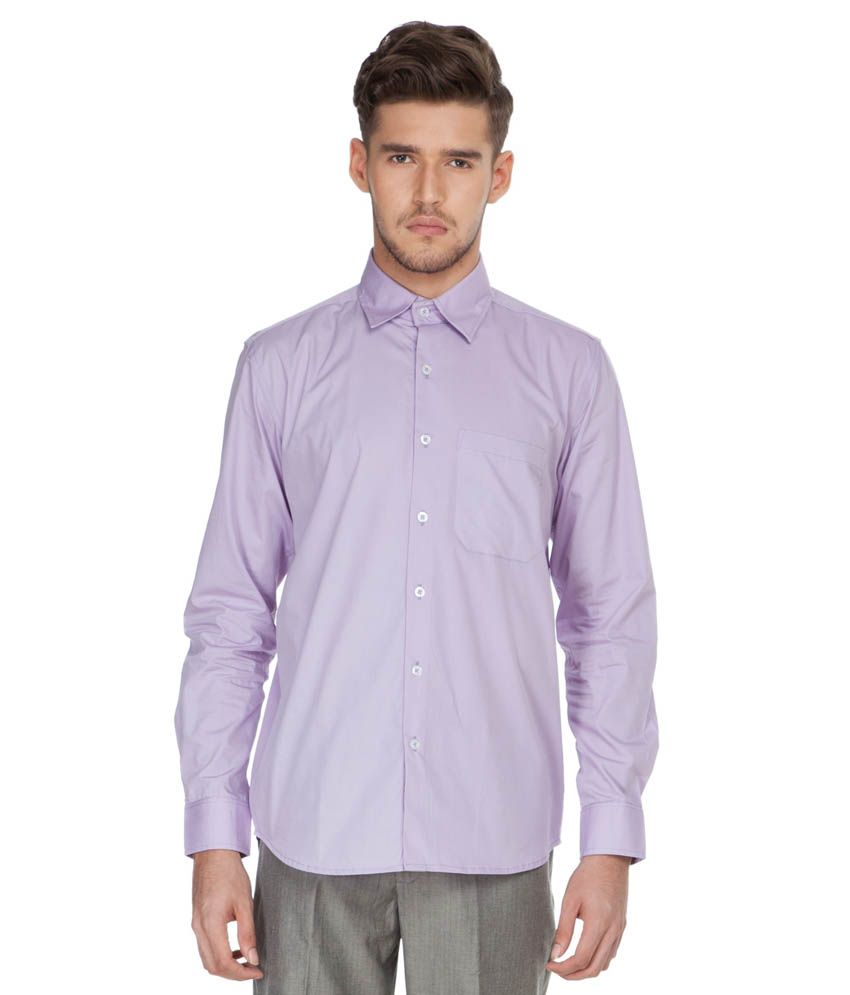 Zovi Regular Fit Lilac Formal Shirt - Buy Zovi Regular Fit Lilac Formal ...