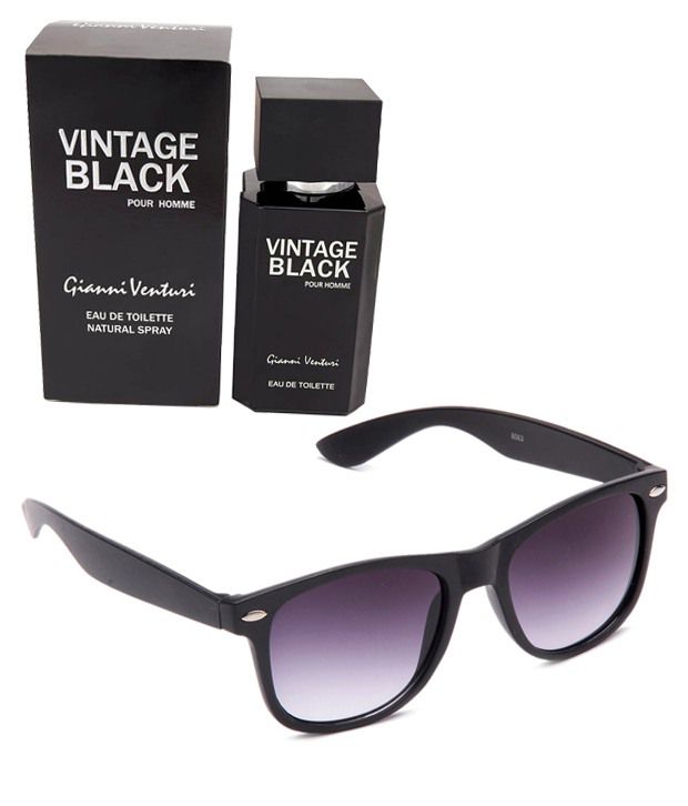 fabriek in de tussentijd Vrijwel Gianni Venturi Vintage Black Men EDT-100 ml with Sunglass: Buy Online at  Best Prices in India - Snapdeal