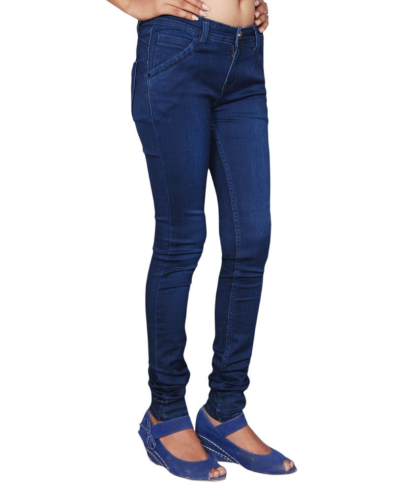 navy blue jeans women's