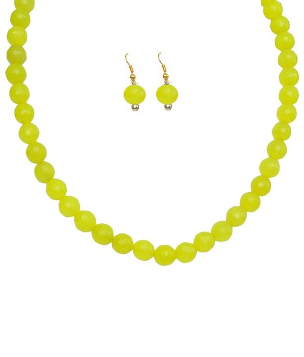 parrot green necklace set