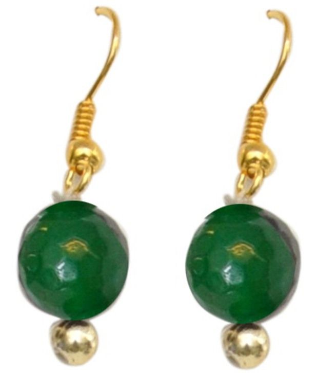 Classique Designer Jewellery Stunning Green amp; Golden Drop Earrings