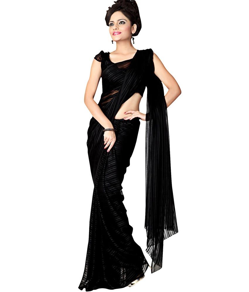 black colour saree