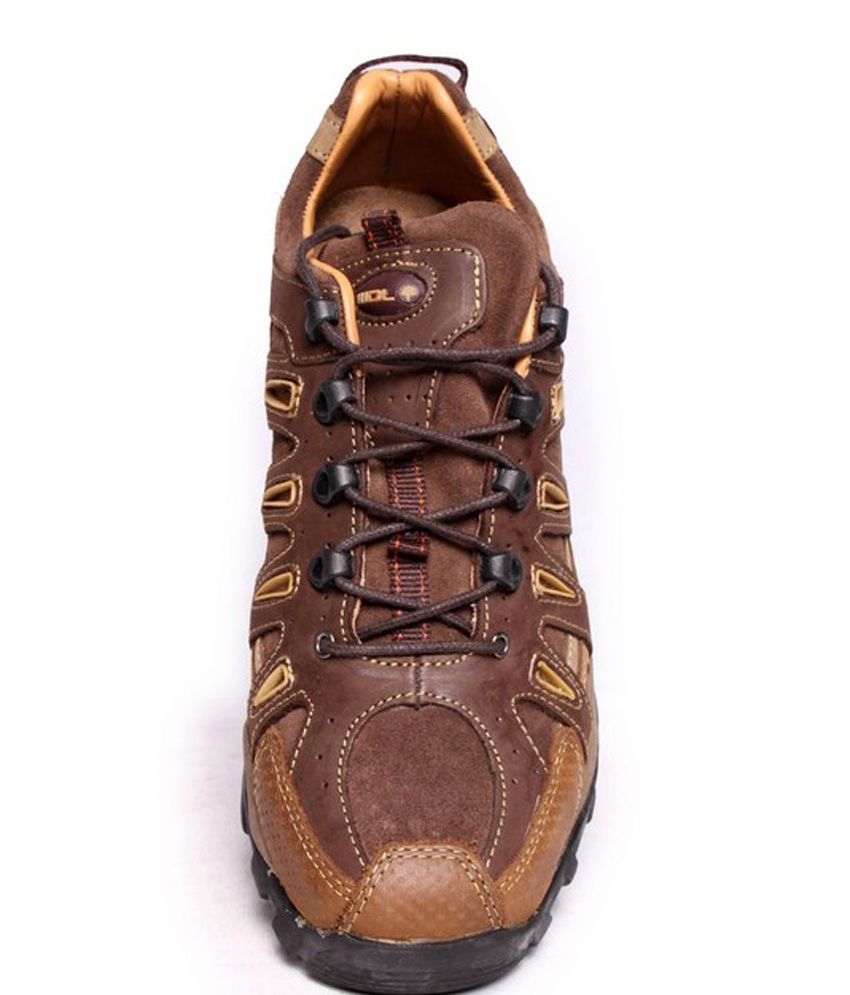 Woodland Dark Brown Leather Casual Shoes Buy Woodland