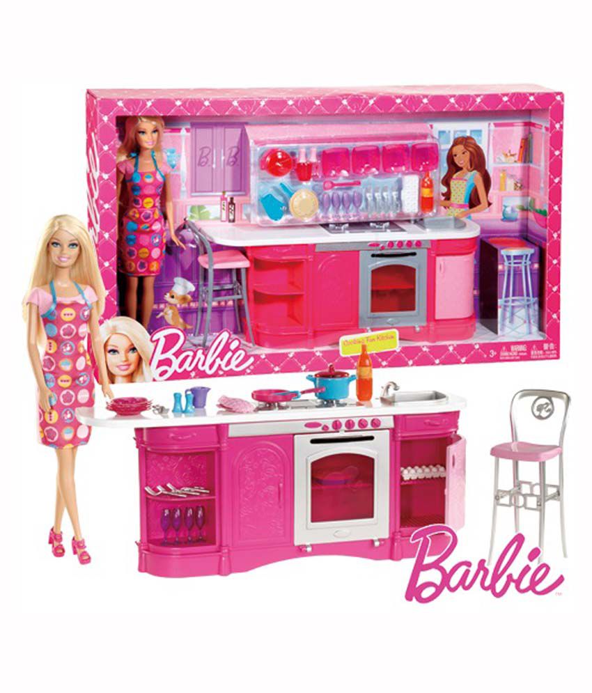 barbie doll kitchen cooking