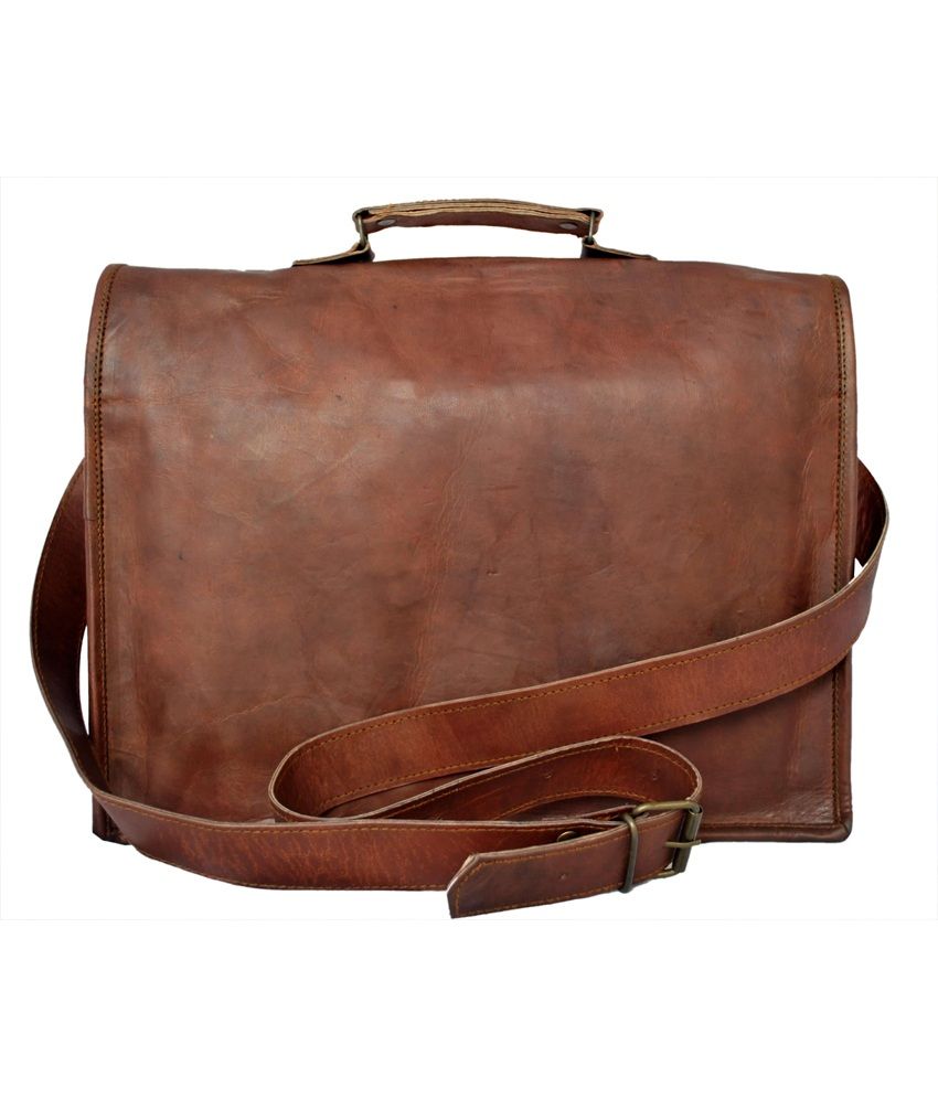 rustic leather briefcase